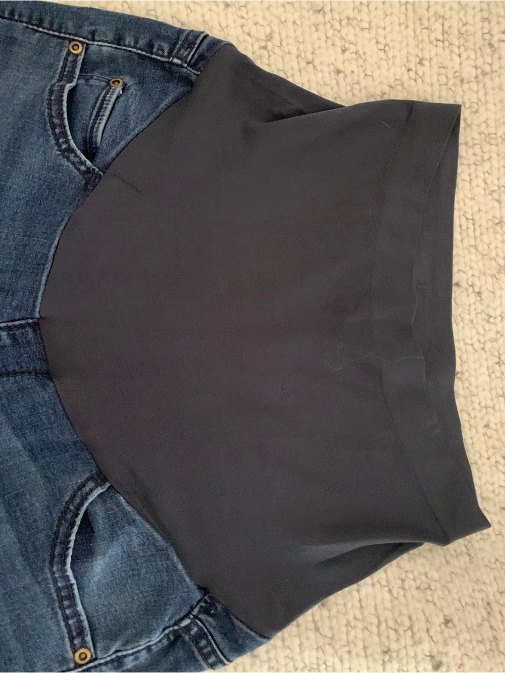 a:glow Women's Dark Blue Boot Cut Maternity Jeans - Picture 4 of 6